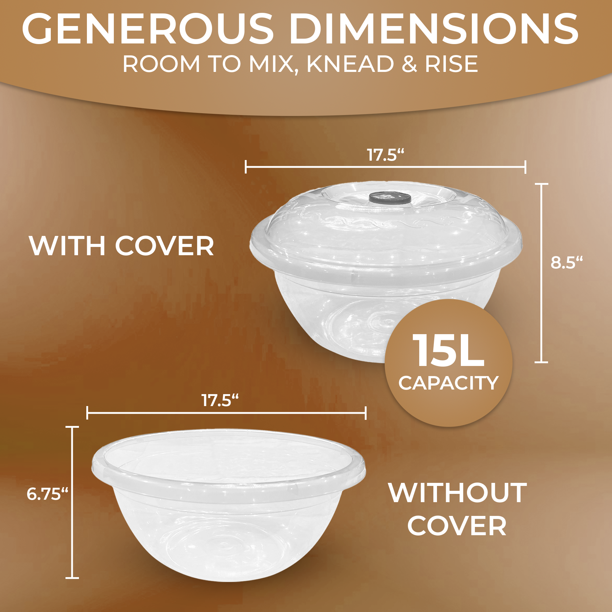 The Challah Bowl - 15 Liters for 6 lbs of flour