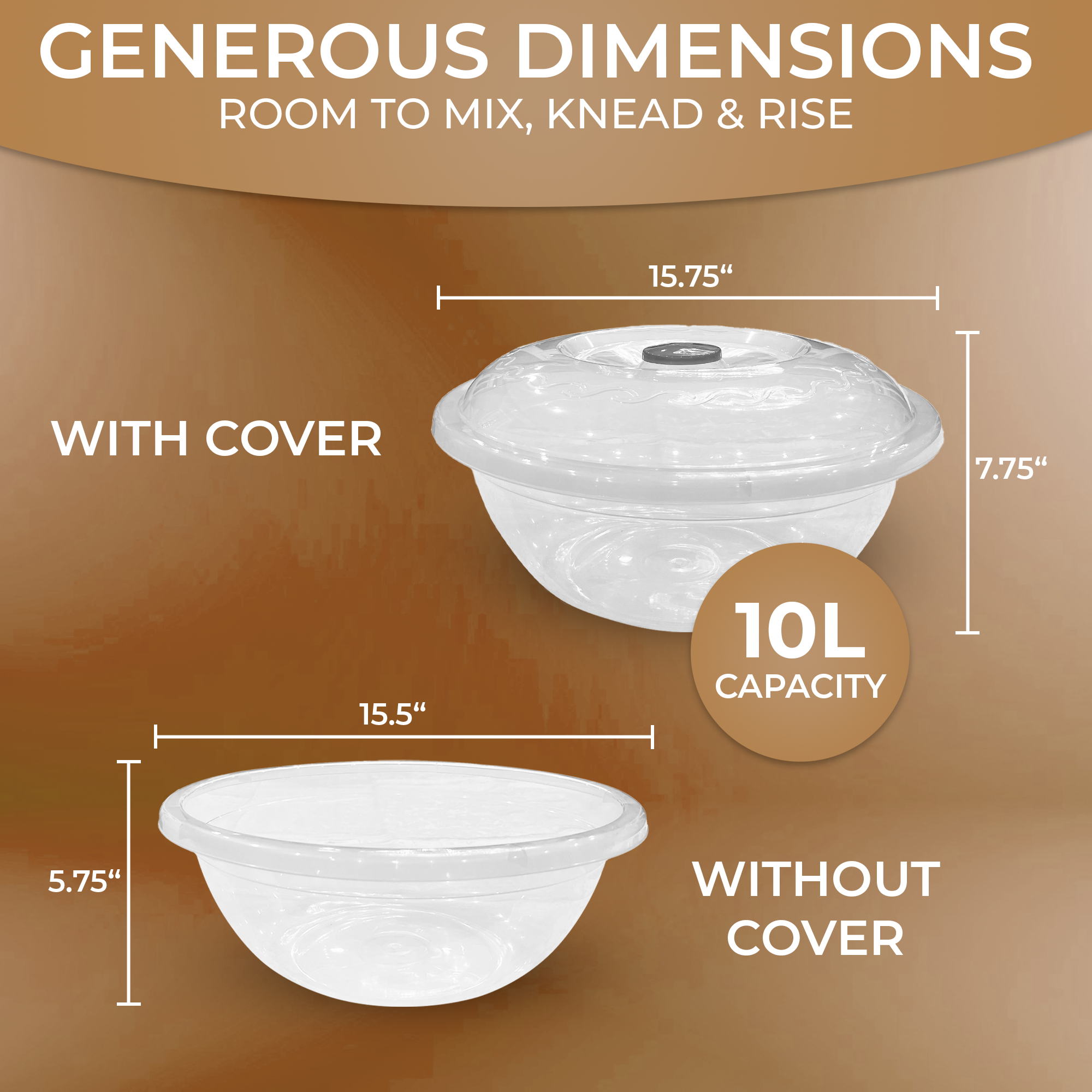 The Challah Bowl - 10 Liter for 5 lbs of flour